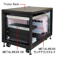 Trusty Rack用オプション・METALWEARラックマウントトレイ